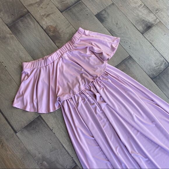 Boutique maternity Dress Pink Maxi Strapless S - Picture 6 of 7